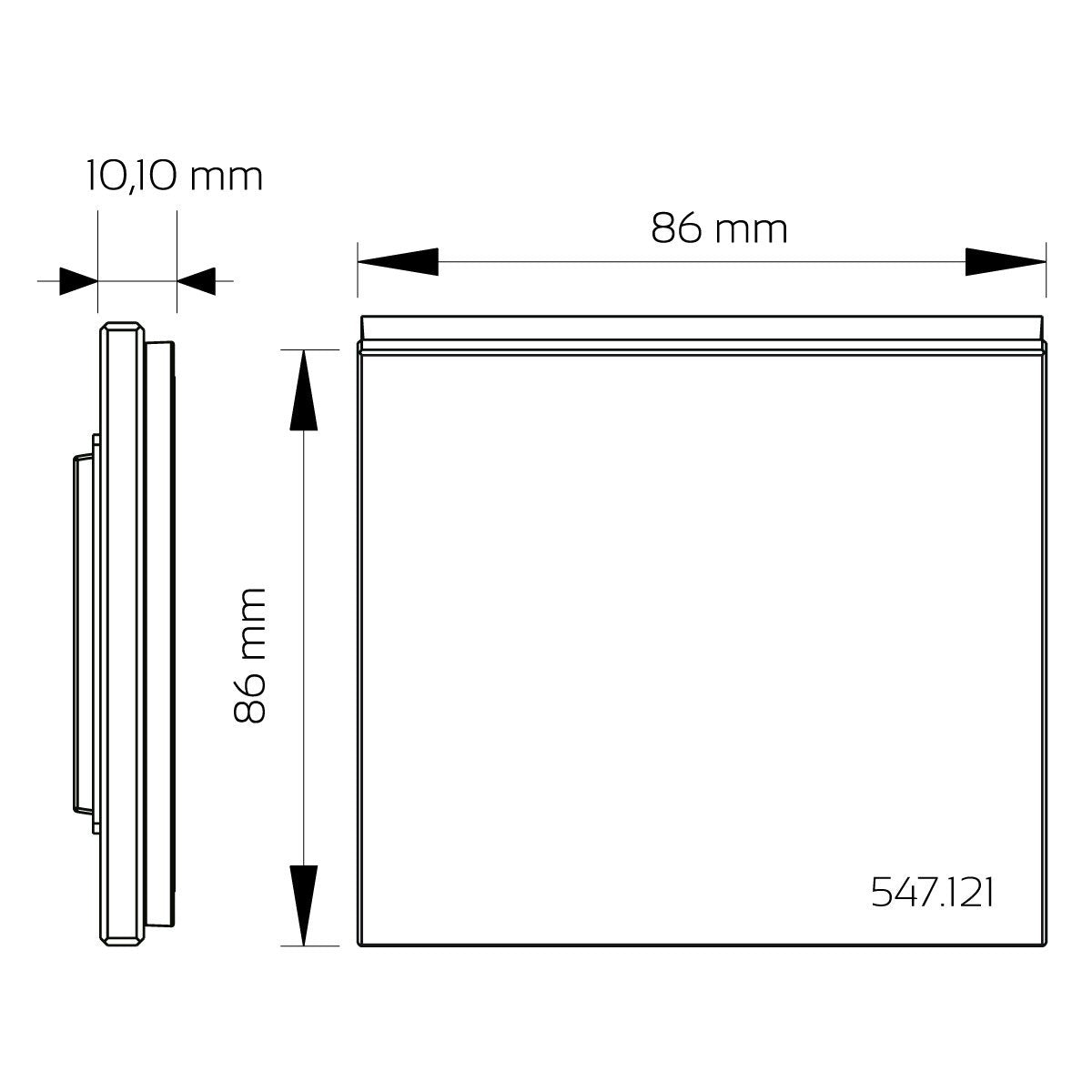 iluminize Design Wand-Dimmer Funk: mit Wippschalter zur Steuerung von weißen LEDs, 2 Zonen