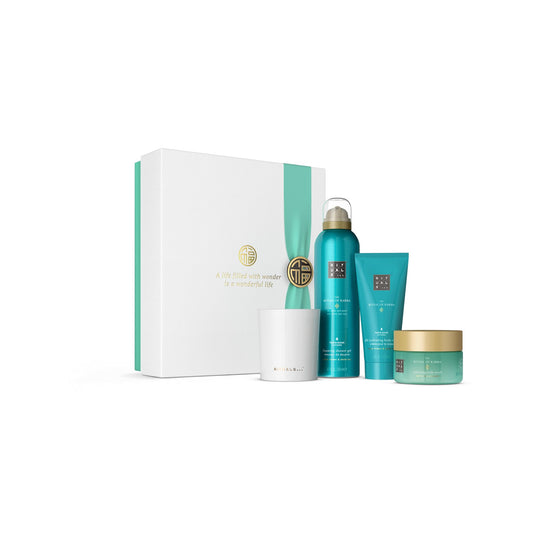 RITUALS Geschenkset The Ritual of Karma Medium, vier Hautpflegeprodukte mit Lotusblüte und Weißem Tee – Bade-Geschenkbox mit pflegender und beruhigender Wirkung