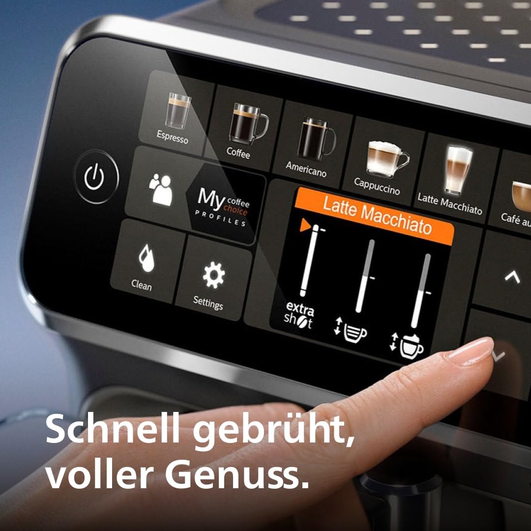 Philips Series 5400 Kaffeevollautomat – LatteGo Milchsystem, 12 Kaffeespezialitäten, Intuitives Display, 4 Benutzerprofile