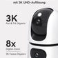 Imou 2K + 2K Dual Cameras Indoor Surveillance with Human/Animal, 2.4/5GHz WLAN 360° PTZ Indoor Surveillance Camera, Colour Night Vision, Smart Tracking, 2-Way Audio, Siren, Private Mode, Ideal for