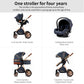 3-in-1 Pram Set with Seat, Baby Bed is Foldable, Adjustable Reclining Position,up to 15 kg, 0-3 Years