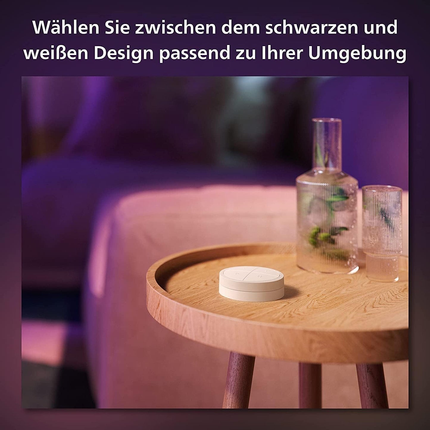 Philips Hue Dimmschalter für Hue Lichtsysteme, Smarter Dimmer zur Steuerung von Leuchten und Lichtszenen