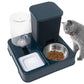 Bomefoi Automatic 2-in-1 Cat Feeder, Feeding and Drinker for Pet Food, Non-Slip Automatic Drinking Bottle