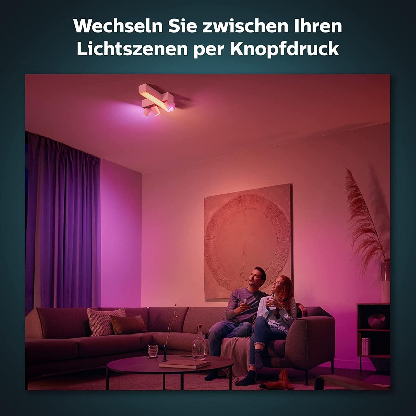 Philips Hue Dimmschalter für Hue Lichtsysteme, Smarter Dimmer zur Steuerung von Leuchten und Lichtszenen