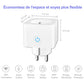 WLAN Smart Steckdose 16A Stromverbrauch Messen kompatibel mit Alexa/Google Home, Kinderschutz, Smart Life