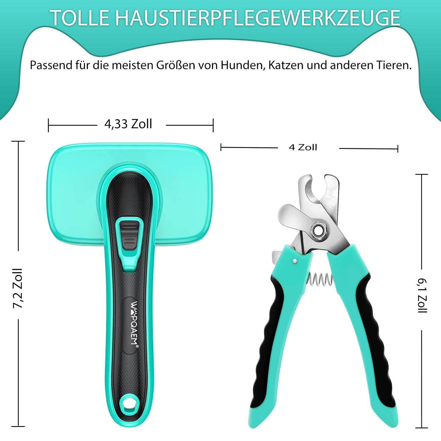 Hundebürste für Hunde und Katzen, selbstreinigend, Katzenbürste für Unterwolle und loses Fell