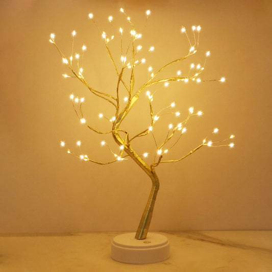 LED Lichterbaum, Baum Licht Warmweiß Verstellbare Äste, 108 LED Baum Lampe Dekobaum Belichtet Baumbeleuchtung Innen Deko