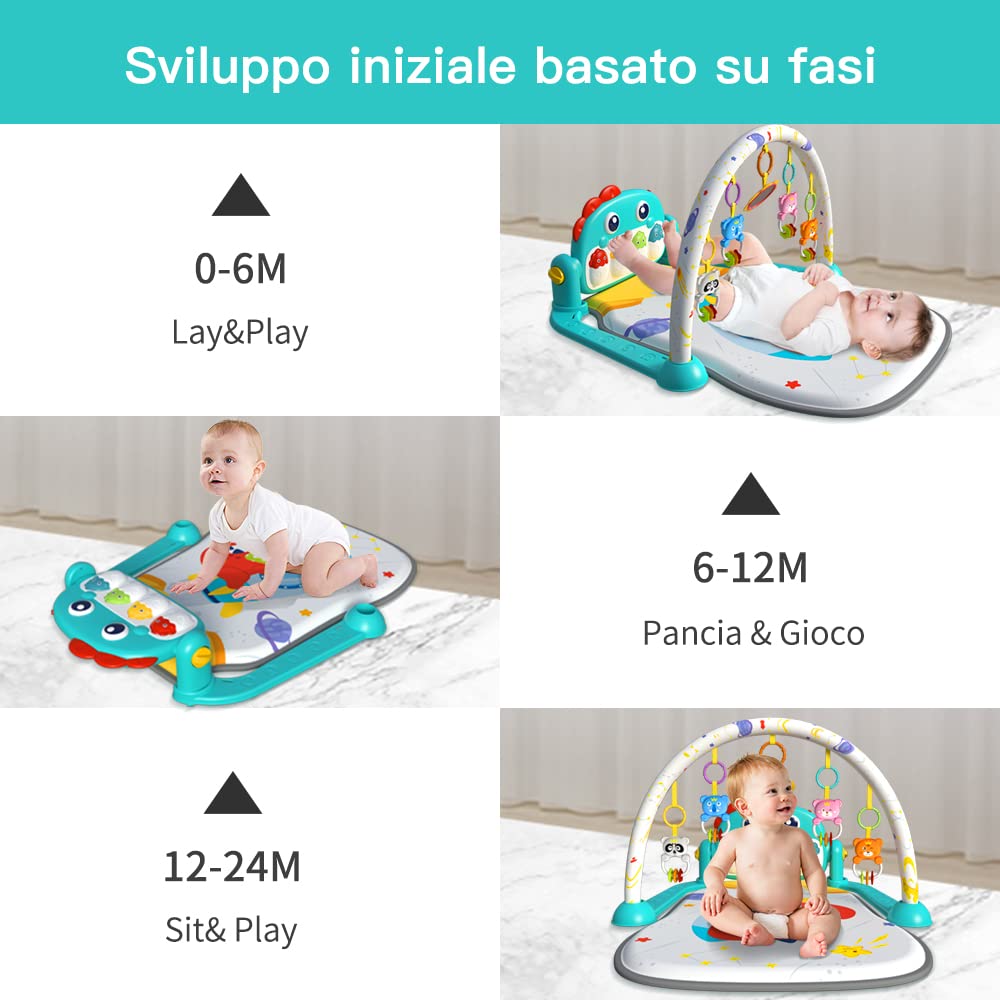 Eners Baby Spielbogen Baby Spieldecke mit Musik & Lichtern