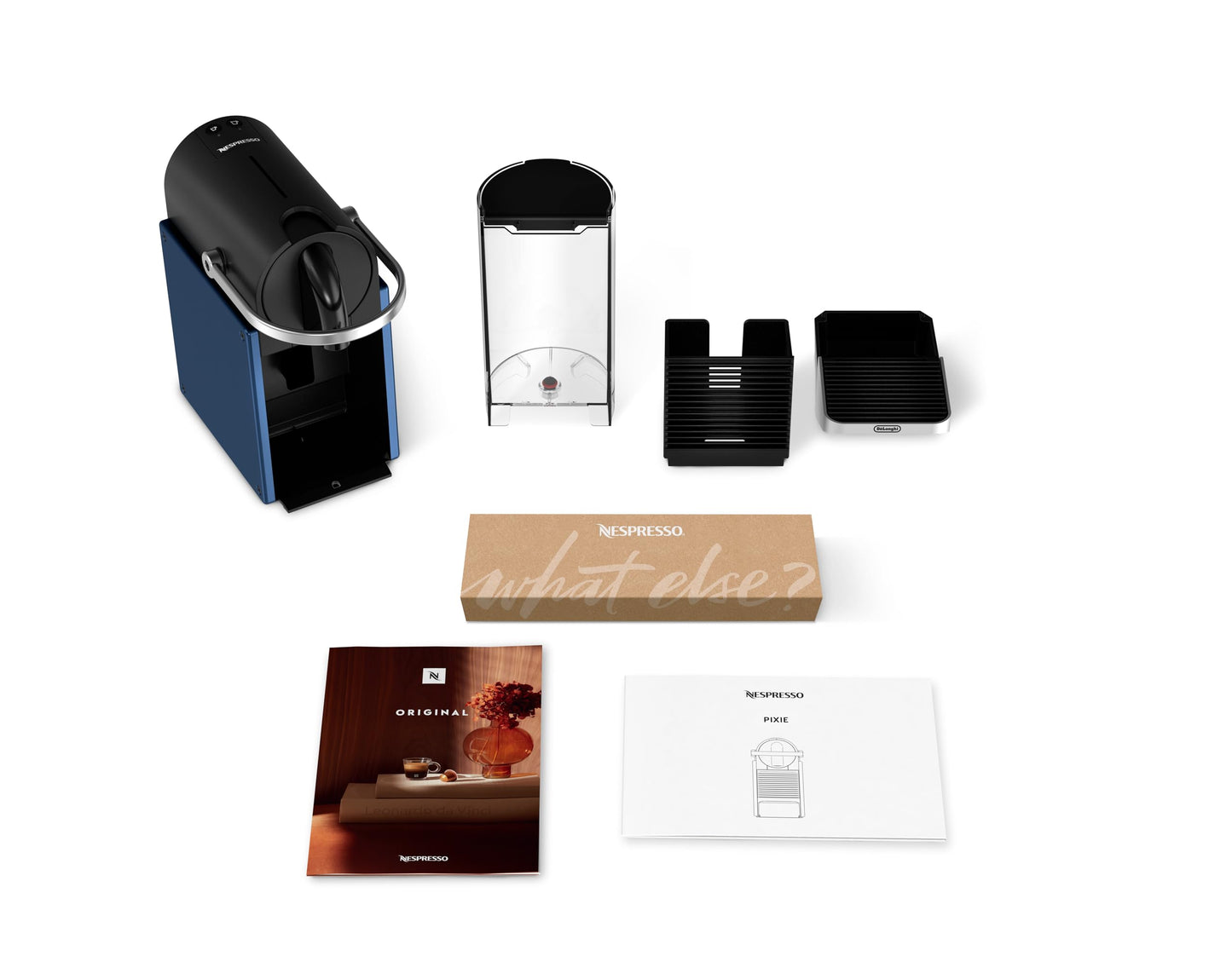 Nespresso De'Longhi Coffee Capsule Machine, Two Direct Dial Buttons, Eco Mode, Compact Design, 19 Bar Pressure System