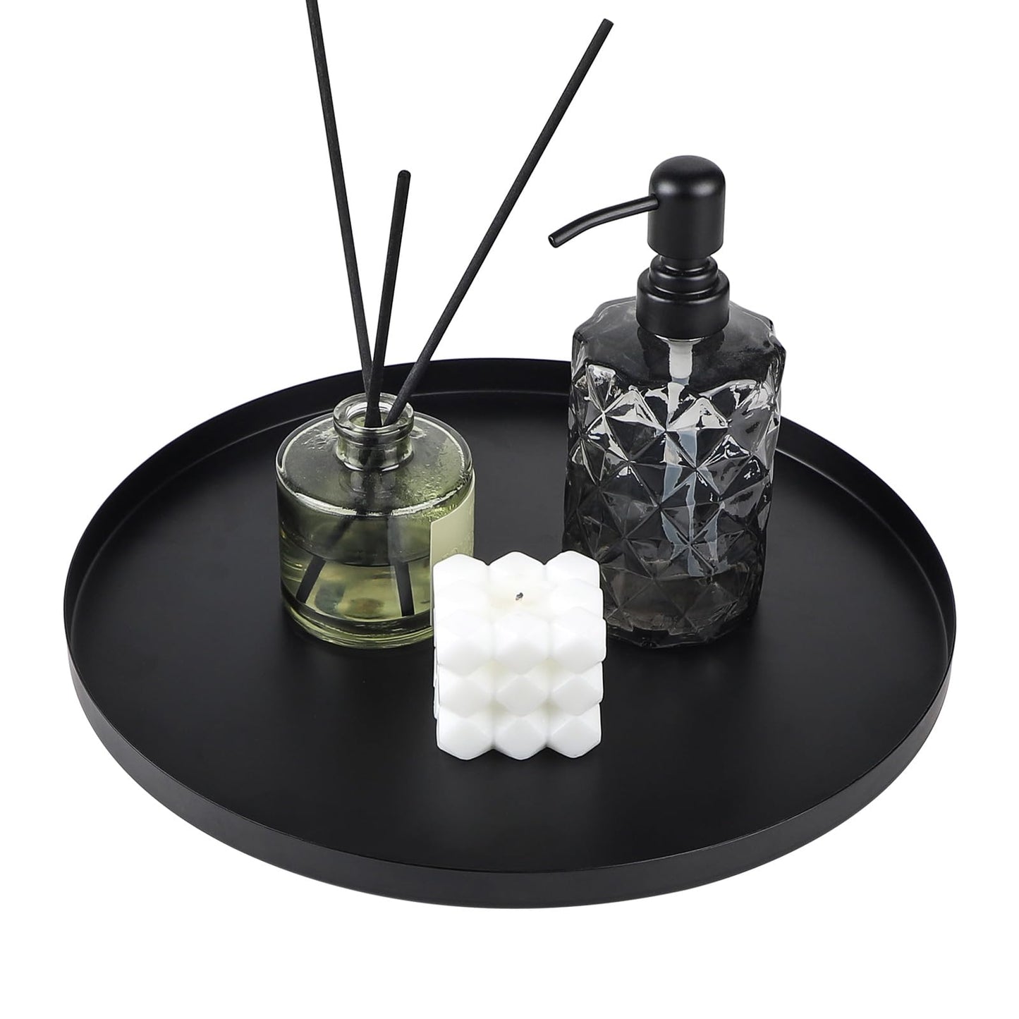 EXLECO 2 Badzimmer Deko Tablett Gold Servierplatte Mini Bad Dekotablett Edelstahl Serviertablett Schmuckschale Kerzentablett Oval Ablageschale für Schmuck Kerzen