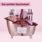 Accentra - COSY MOMENTS Bade- & Duschset in rosé - Geschenk Set zur Entspannung für Frauen zum Geburtstag