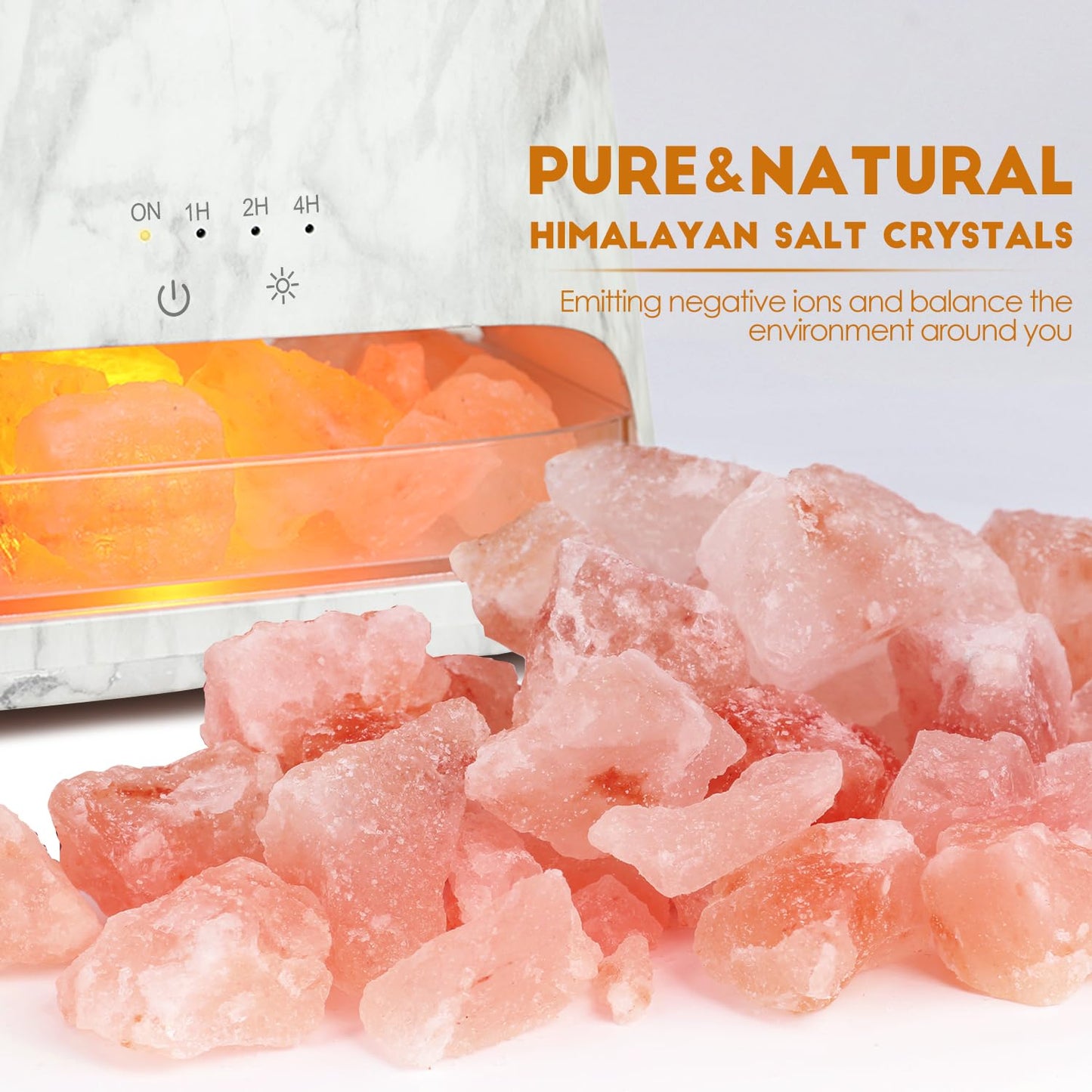 2-in-1 Aroma Diffuser & Salt Range Pakistan Light, Flame Effect for Essential Oils, Humidifier with 3 Brightness, 150 ml