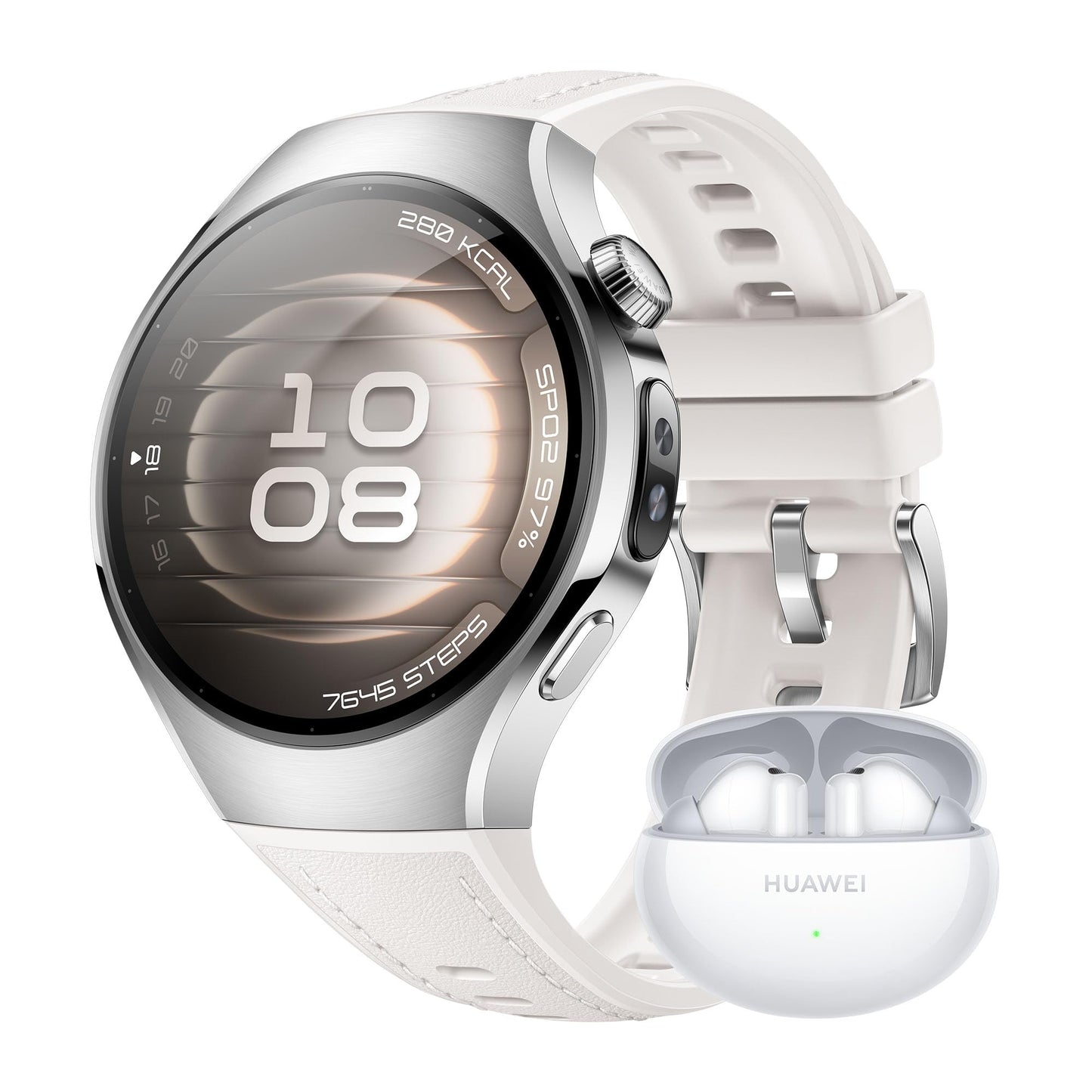 HUAWEI Watch 5 Smartwatch Men Women, Health Glance, 5ATM Waterproof, GPS, SpO2 at Fingertip, Compatible with Android™ & iOS, Sapphire Glass, 42 mm, White