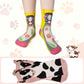 Chalier Cozy 5 Paar Damen Socken Hunde Katzen Motiven, Baumwolle