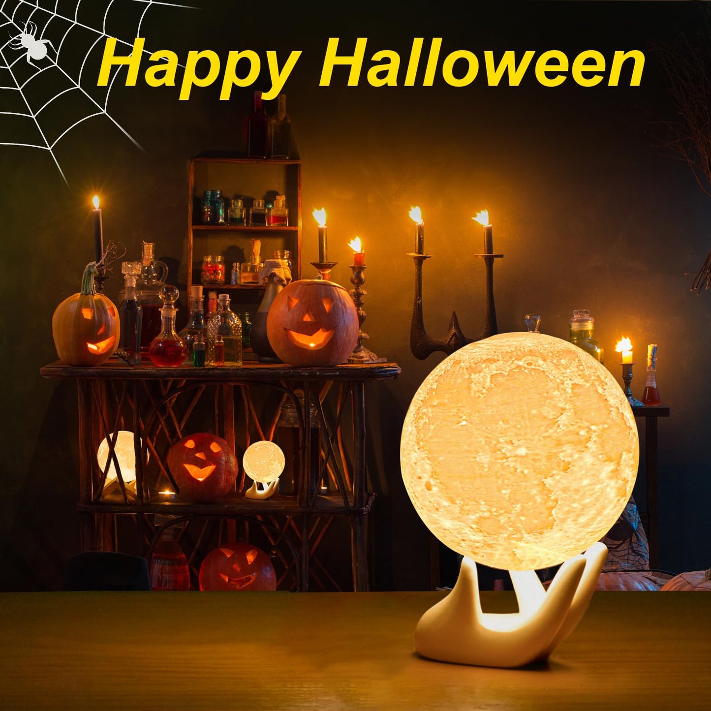 Balkwan Moon Lamp 3D Print - Dimmable USB Charging Touch Lamp for Children and Lovers - Romantic Gift for Birthday and Bedroom (3.5 Inch)