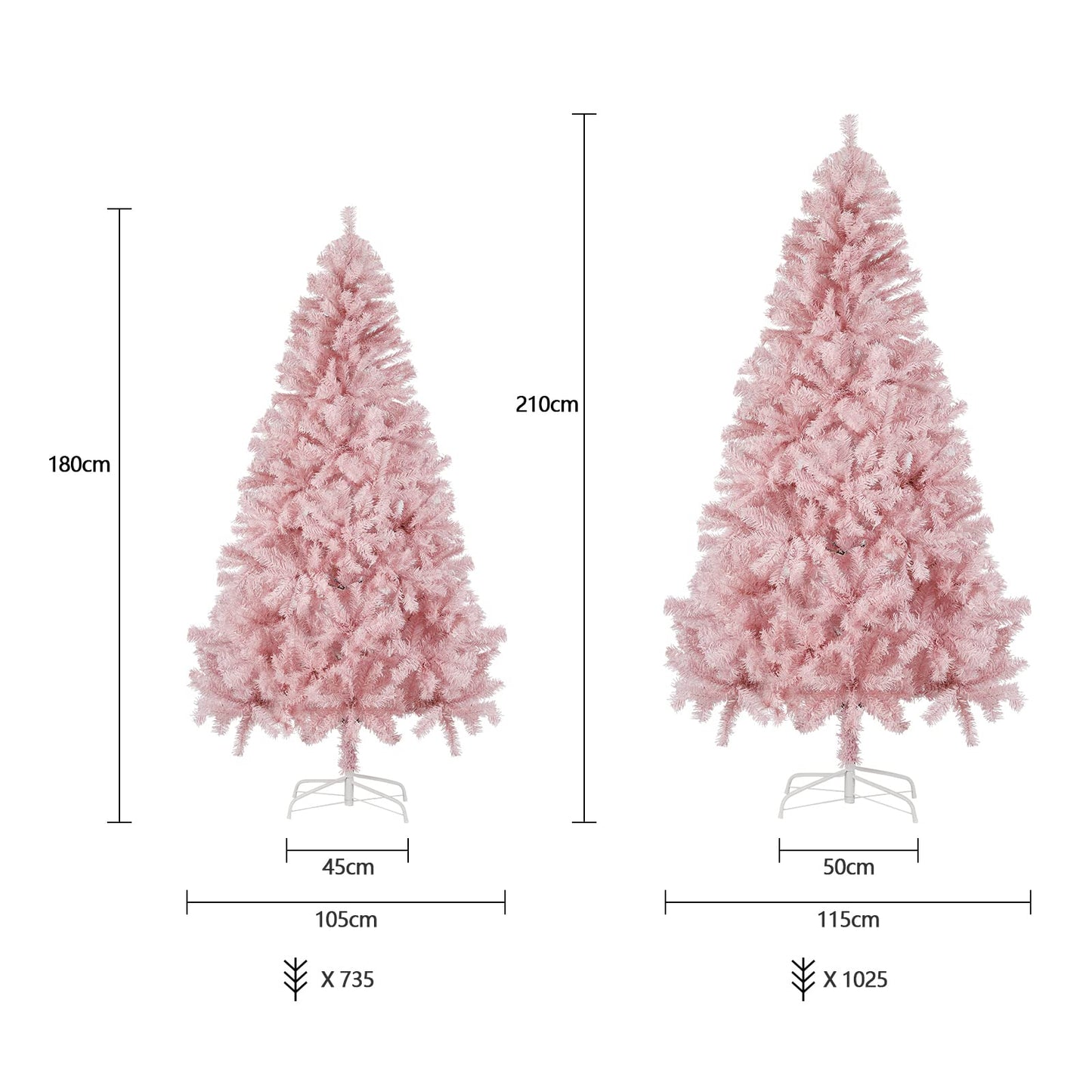 SALCAR Artificial Christmas tree, 60 cm - 270 cm