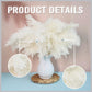 Dried Pampas Grass 60 Pieces Natural Dried Flowers Decoration, Bouquet Reed Flower Decoration for Living Room Bedroom