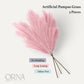 ORNA Artificial Pampas Grass Artificial Flower Long Branches Extra Fluffy 114 cm High (3 Stems x 20 Forks) for Modern Home Decoration