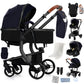 Reenborn 3-in-1 Pushchair, Buggy with Two Reversible Sliding Modes, Pushchair with Frame Aluminium Alloy, Baby Pram, 3-in-1 Complete Set with One-Click Folding Design