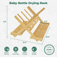 Baby Flaschentrockner Halter Ständer Abtropfgestell, Bambus Bottle Drying Rack Stand