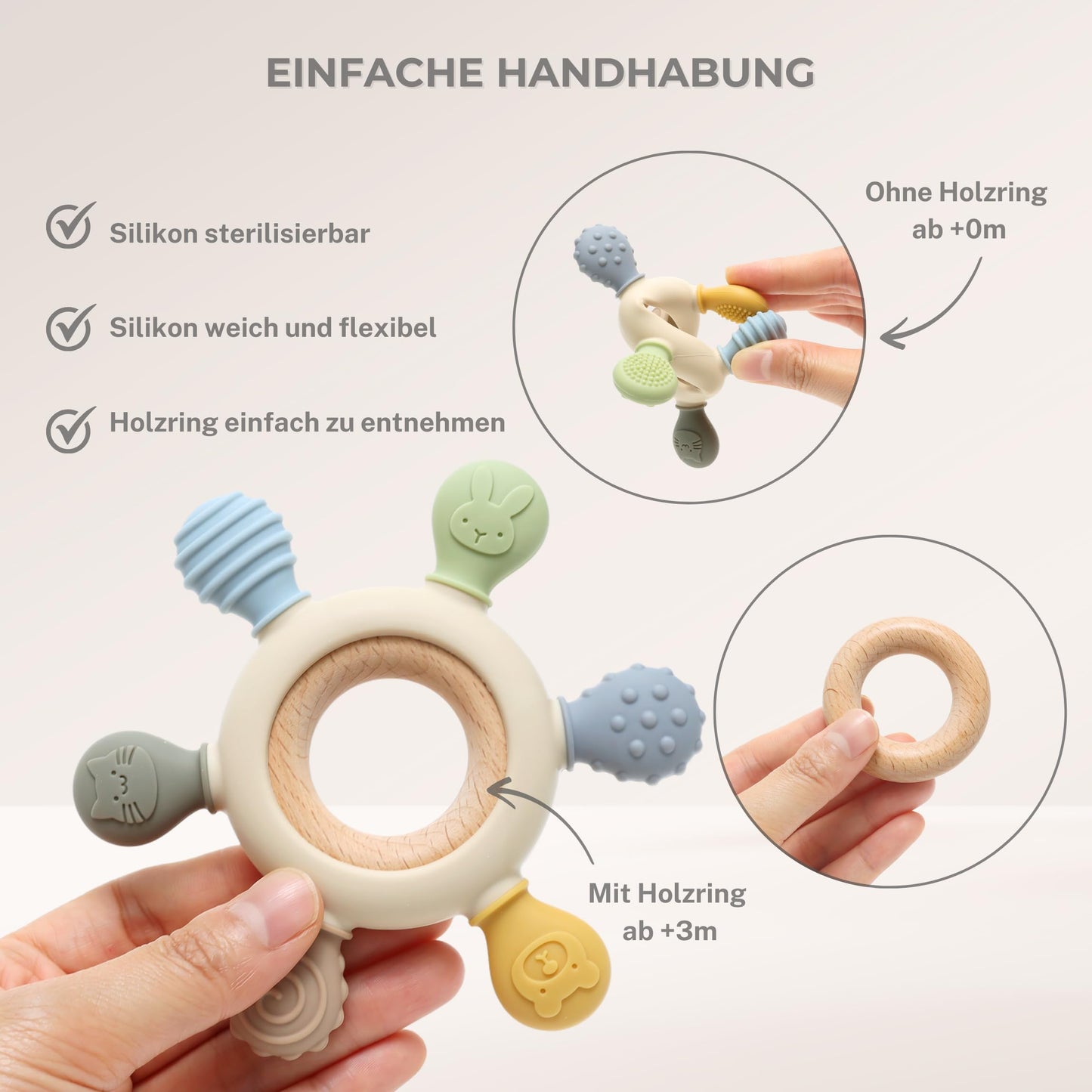 Baby Teething Ring – Teething Toy – Teething Aid – Teething Ring