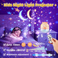 Sternenhimmel Projektor Kinder mit 15 Film, Nachtlicht Baby,Bluetooth,LED Projektor Sternenhimmel Nachttischlampe Kinder