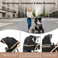 3-in-1 Pram Set with Seat, Baby Bed is Foldable, Adjustable Reclining Position,up to 15 kg, 0-3 Years