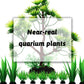 Pack of 10 Artificial Plants Aquarium Decoration Green Plastic Plants