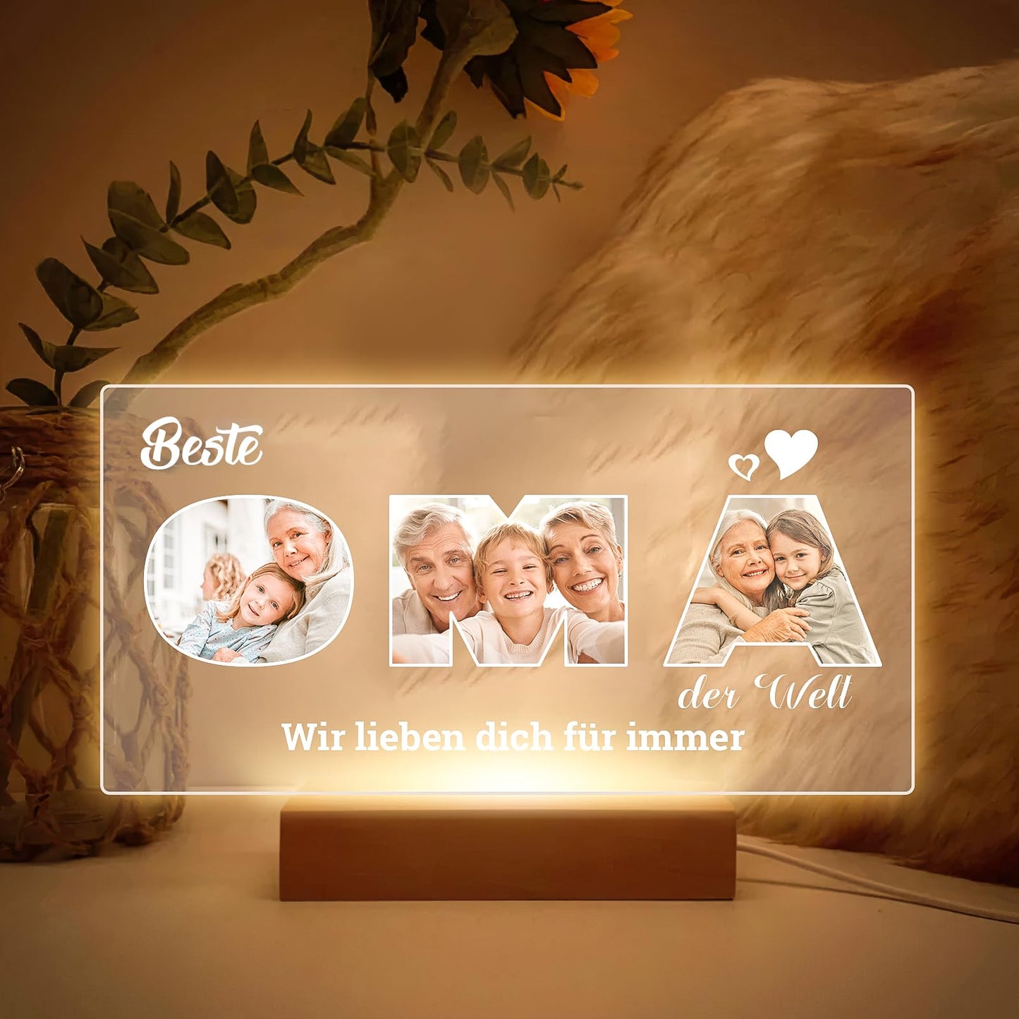 Personalised Christmas Gifts for Women & Men, Personalised Picture Frame with Photo, Photo Gifts Personalised for Him Her, Personalised Gifts