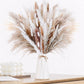Dried Pampas Grass 60 Pieces Natural Dried Flowers Decoration, Bouquet Reed Flower Decoration for Living Room Bedroom
