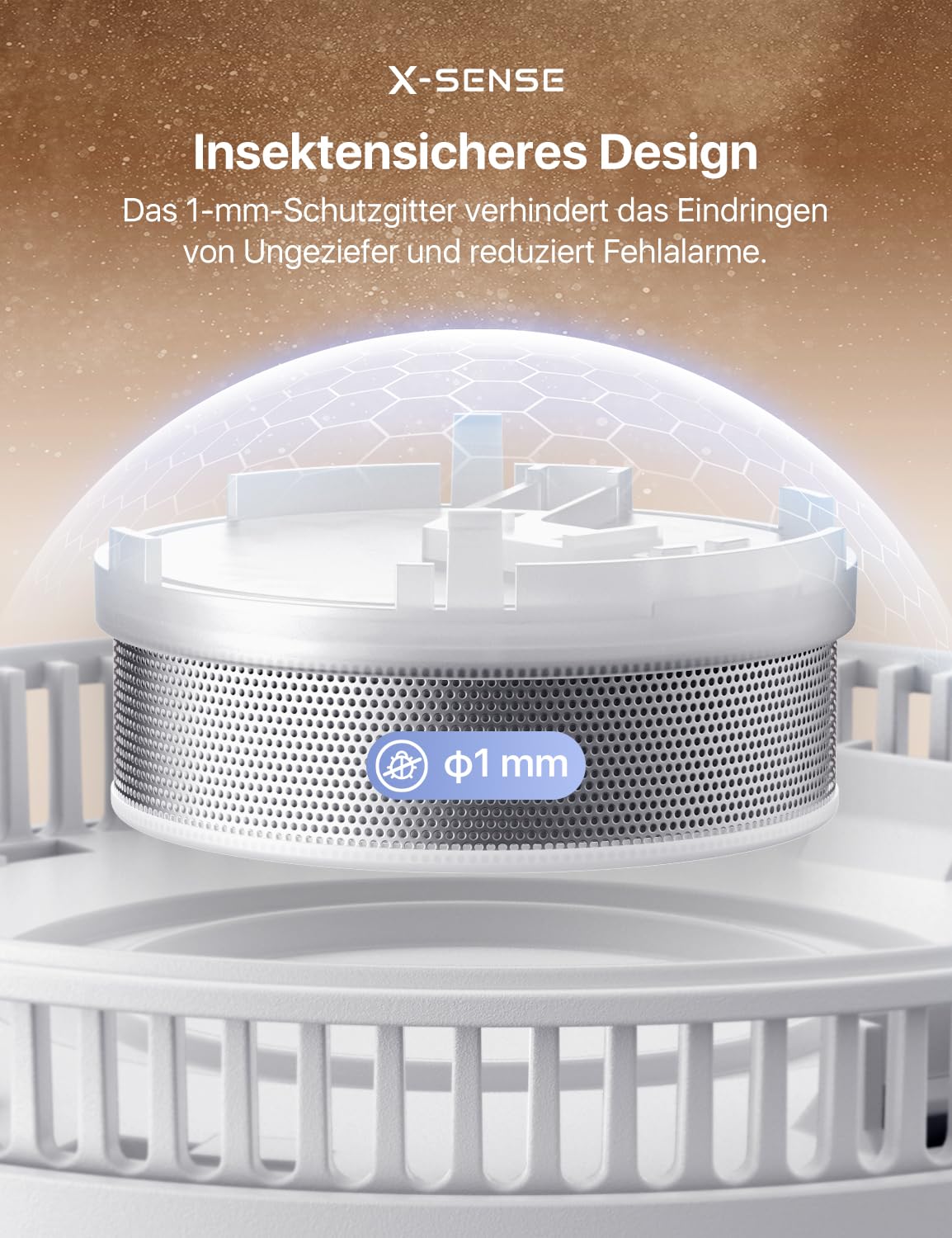 X-Sense Rauchmelder mit 10 Jahre Batterie und Magnethalterung, Feuermelder, TÜV Rheinland-Zertifiziert