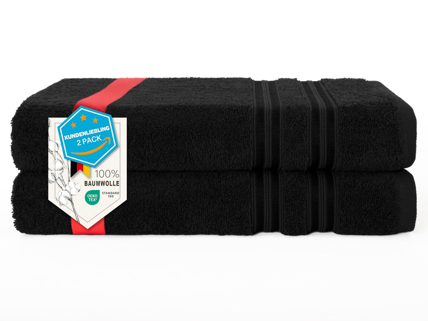 6-Piece Hand Towel Set, 100% Cotton, Soft, Absorbent, Quality Hand Towels Set, 2 Bath Towels 70 x 140 cm, 4 Hand Towels 50 x 100 cm, White