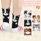 Chalier Cozy 5 Paar Damen Socken Hunde Katzen Motiven, Baumwolle