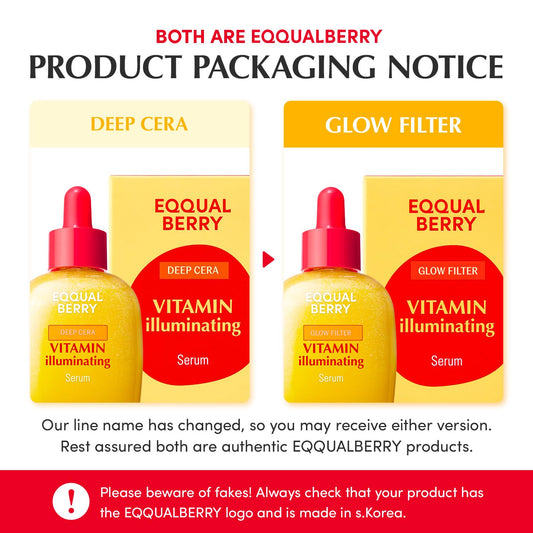 EQQUALBERRY Vitamin C Illuminating Serum - Brightening Serum with Acerola and Niacinamide, Strengthens the Skin Barrier, Moisturises with Ceramide and Hyaluronic Acid, 30 ml