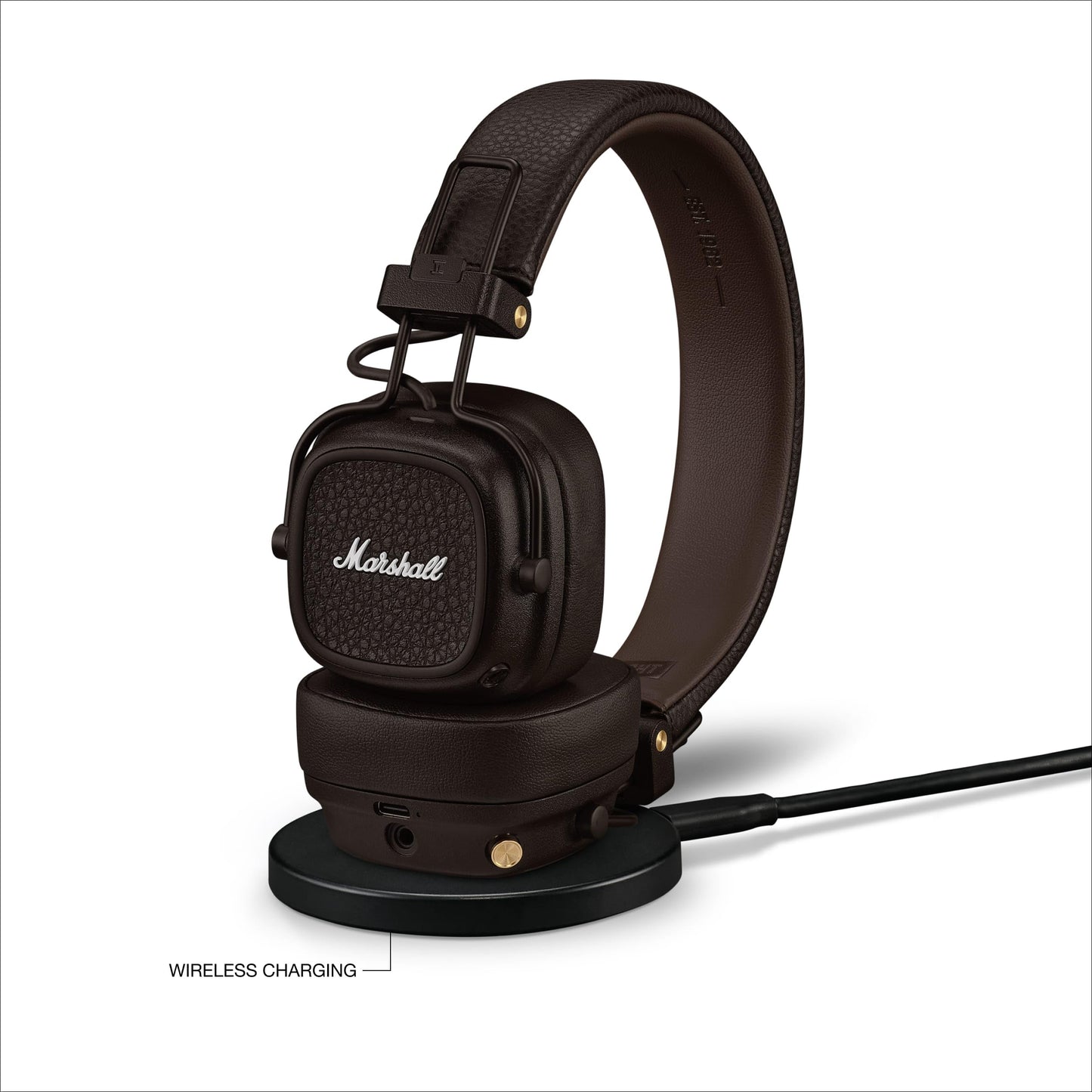Marshall Major V Bluetooth Headphones, 100 Hours Playtime - Black