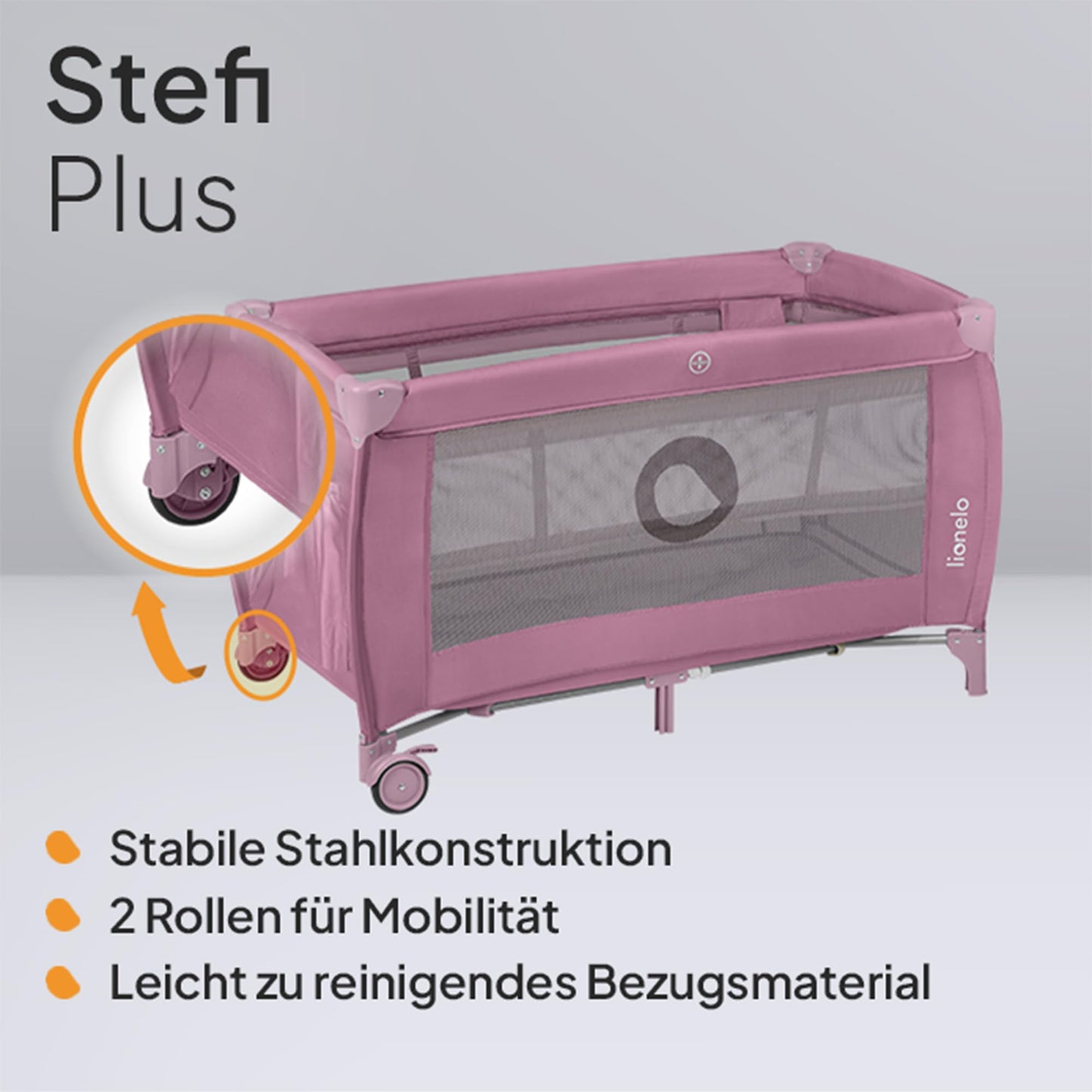 Reisebett bis 15 kg Babybett Kinderreisebett mit Matratze Seitlicher Eingang mit Reißverschluss