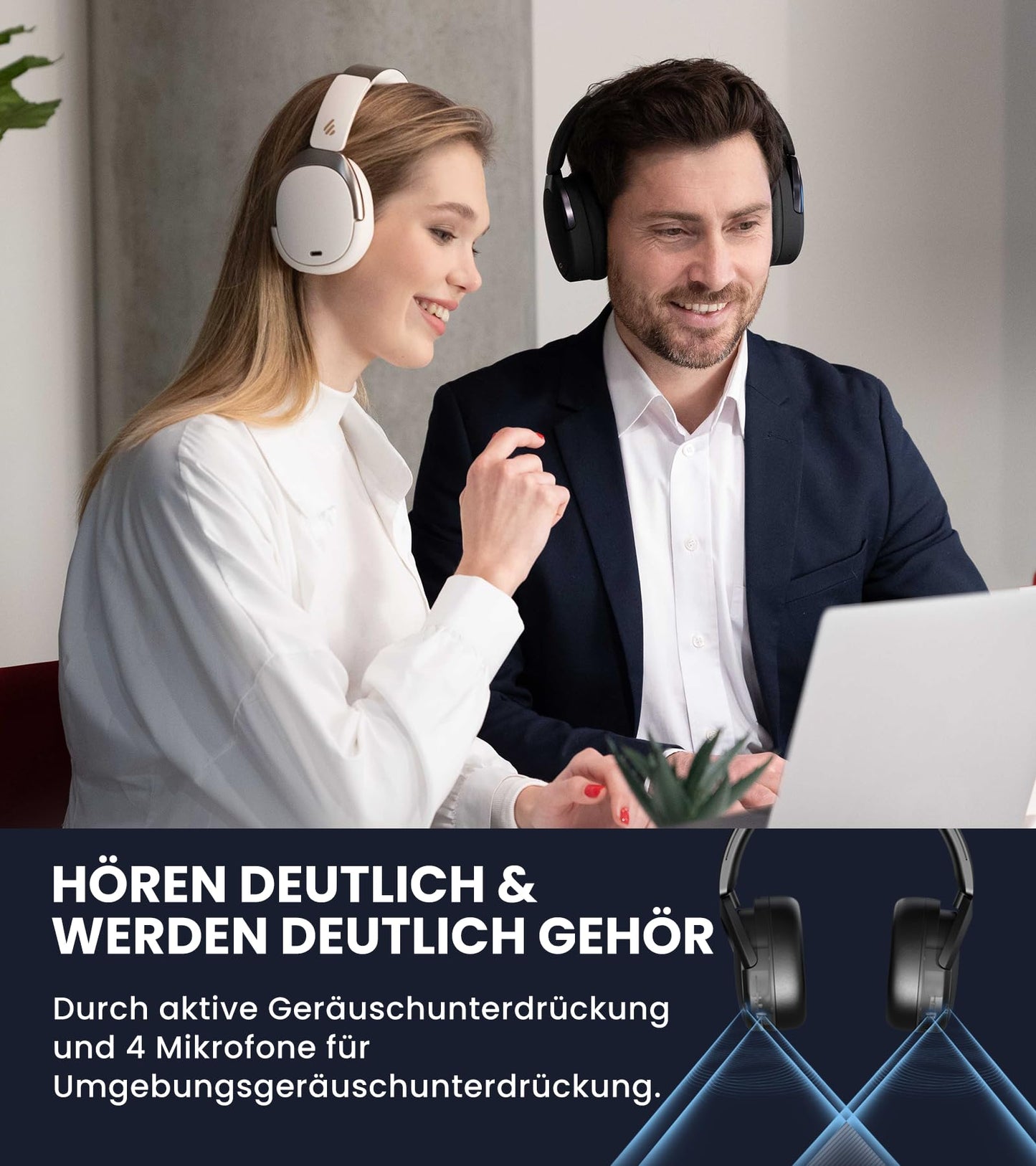 Hybrid Active Noise Cancelling Kopfhörer mit Hi-Res Audio und Custom EQ Bluetooth