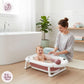 Moby-System Foldable Baby Bathtub with Insert, LCD Thermometer & Frame - Secure Hold from Birth, Ergonomic