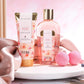 SPA LUXETIQUE Wellness Set für Frauen - 8tlg Rosenduft Bade Geschenkset für Frauen, Geburtstagsgeschenk Beauty Set mit Deko Badewanne