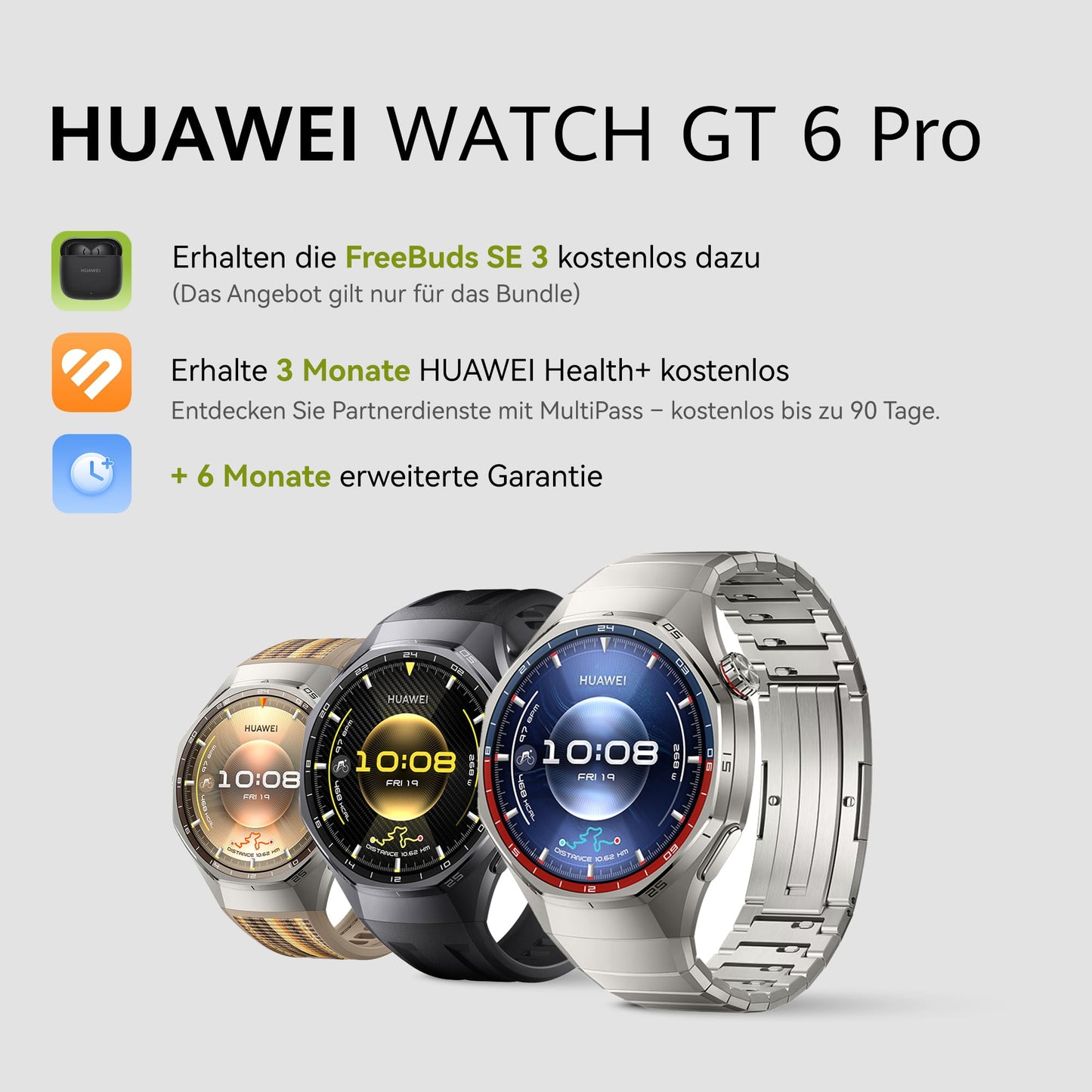 HUAWEI Watch GT 6 Pro Smartwatch, GPS, ECG, 1.47 Inch AMOLED Display, Up to 21 Days Battery, Comprehensive Bicycle Features, 100+ Sports Modes, Compatible with Android & iOS