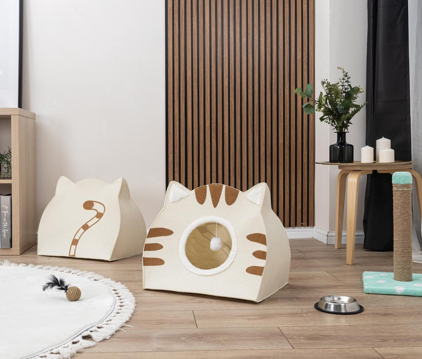 Generisch Katzenhaus mit Spielball –  Katzenbett, Design für Katzen und kleine Hunde