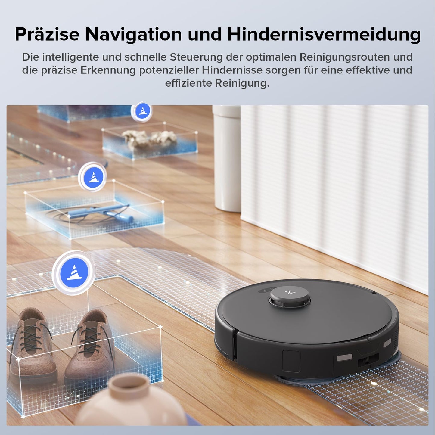 roborock Qrevo Edge Robot Vacuum Cleaner with Mop Function, Edge Cleaning, Heatable Mop, 75°C Hot Water
