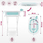 Moby-System Foldable Baby Bathtub with Insert, LCD Thermometer & Frame - Secure Hold from Birth, Ergonomic