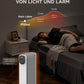 2300W 11 Rippen tragbarer Elektroheizer mit Drehknopfregelung und einstellbarem Thermostat, 3 Heizstufen, Kipp- und Überhitzungsschutz, ultra-leise im Büro & Zuhause