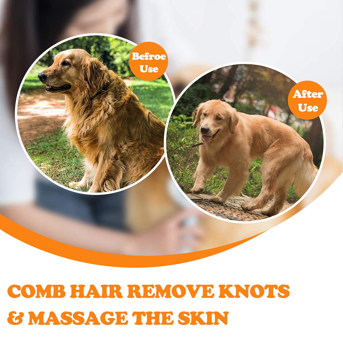 Hundebürste & Katzenbürste, Doppelbürste für Hunde und Katzen