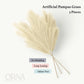 ORNA Artificial Pampas Grass Artificial Flower Long Branches Extra Fluffy 114 cm High (3 Stems x 20 Forks) for Modern Home Decoration