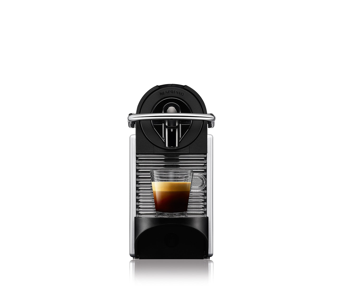 Nespresso De'Longhi Coffee Capsule Machine, Two Direct Dial Buttons, Eco Mode, Compact Design, 19 Bar Pressure System