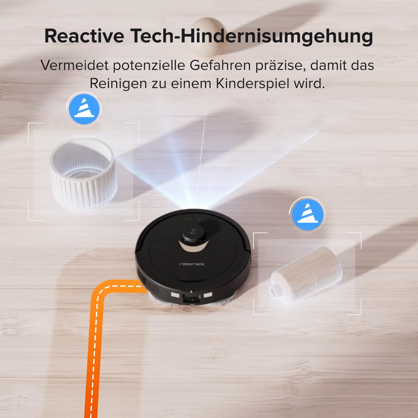 Robot Vacuum Cleaner with Wiping Function, 8000Pa Suction Power Anti-Tangling Side Brush, Obstacle Avoidance