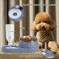 Cat Feeding Station with Automatic Water Bottle, 2-in-1 Raised Bowl Made of Stainless Steel