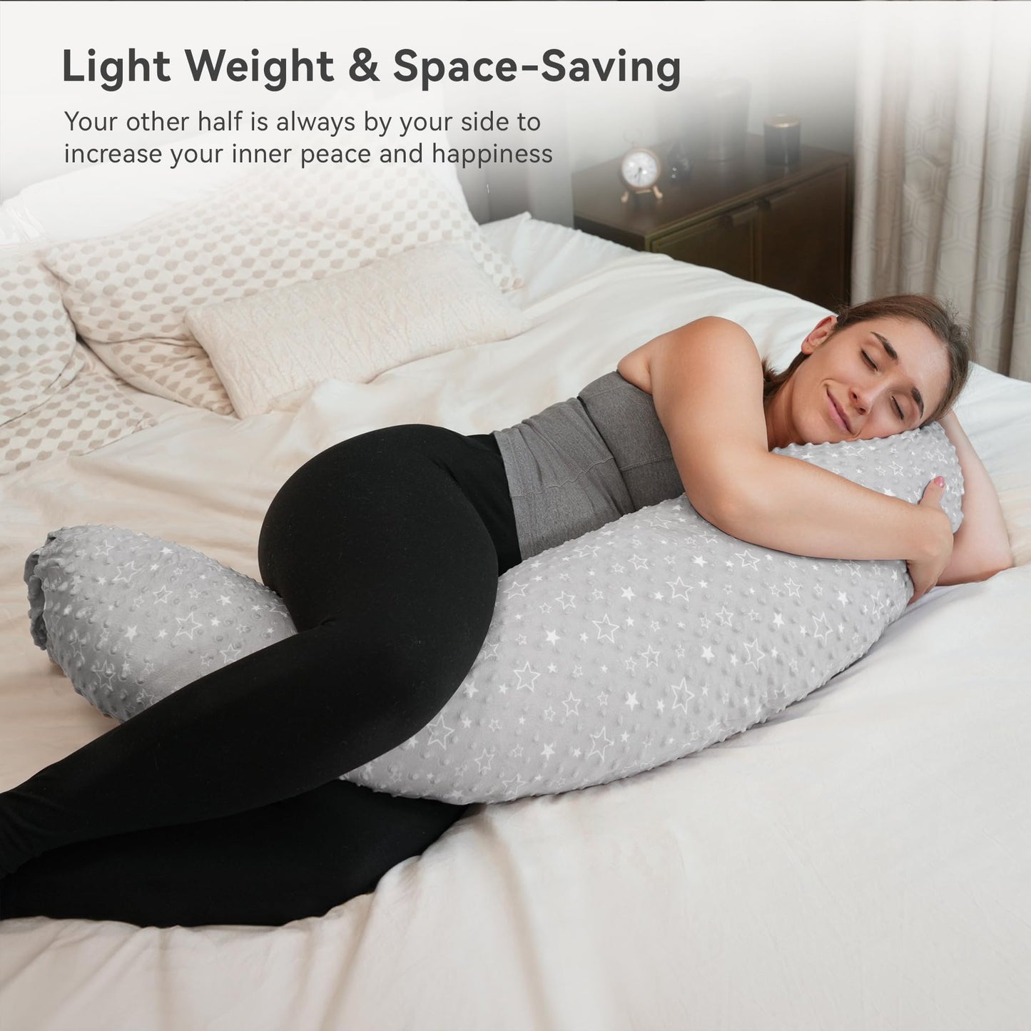 Nursing Pillow, Versatile Plus Size Positioning Pillow, Pregnancy Pillow for Baby and Adults, Side Sleeper Pillow with Washable